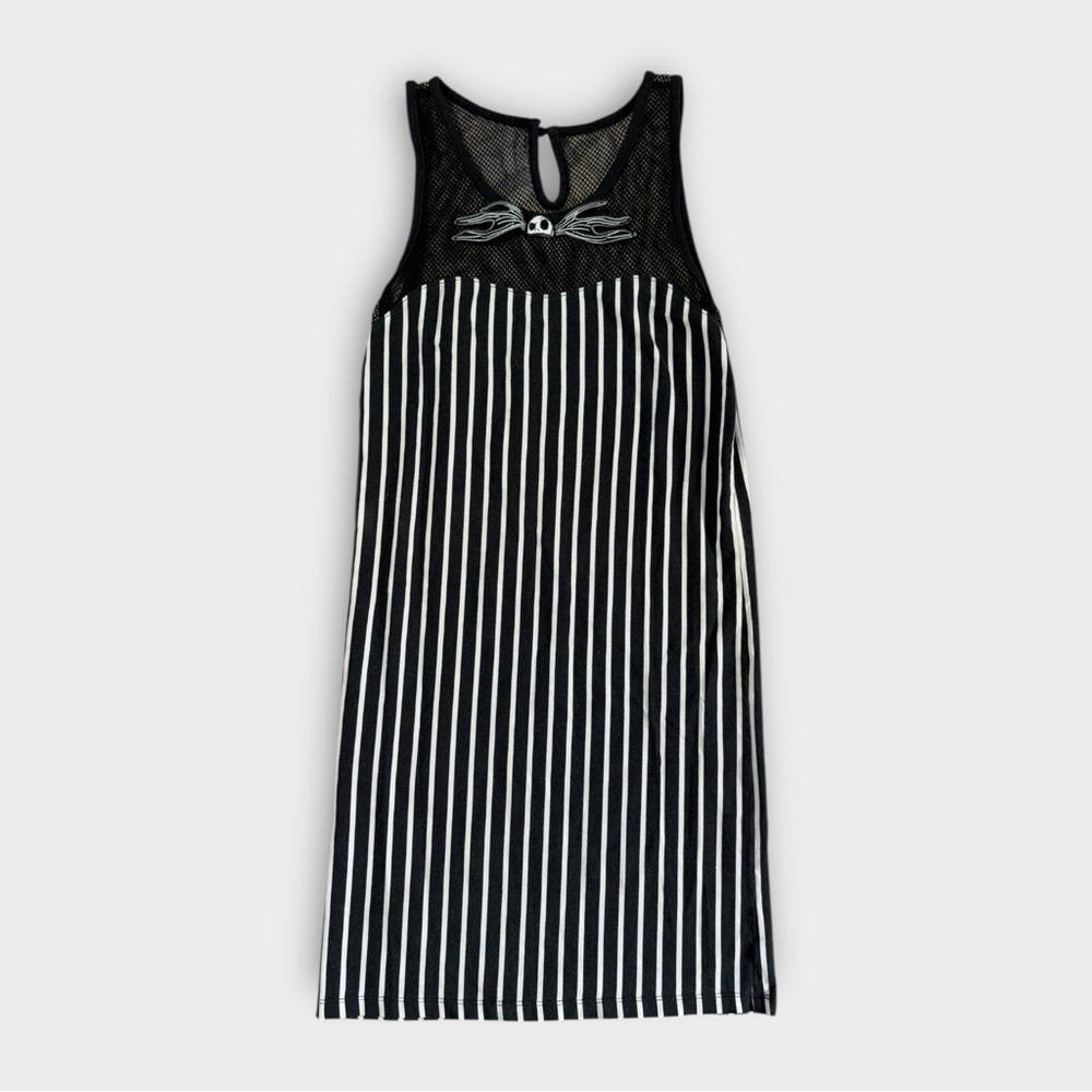 Disney Nightmare Before Christmas‎ Jack Skellington Striped Tank Dress Medium